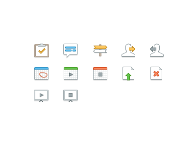 Icon set for collaboration app