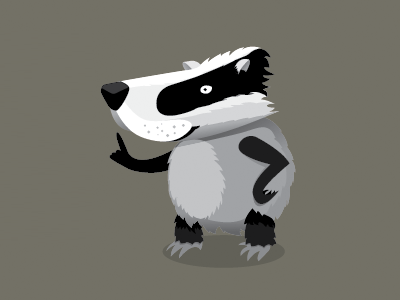 Badger logo illustration stage 2