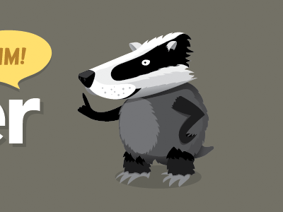 Badger 03 animal badger illustration illustrator in progress sketch