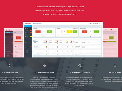 Landing Page for Monitoring App homepage landing page product page simple site