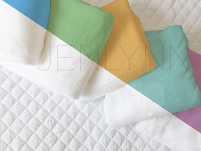 Multiple Minky Baby Blankets Mockup #9