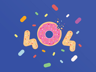 404 - Recipe Not Found 404 design donut illustration recipe sweet ui