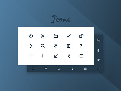 Icons alert calendar close components delete download icons minimal pointers preview set ui