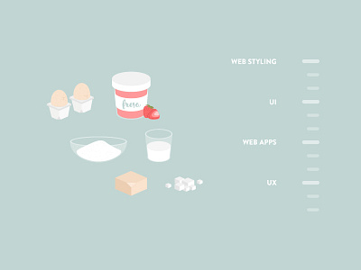 Ui Design - Presentation - 2 butter eggs flour illustration jam milk sugar ui workshop