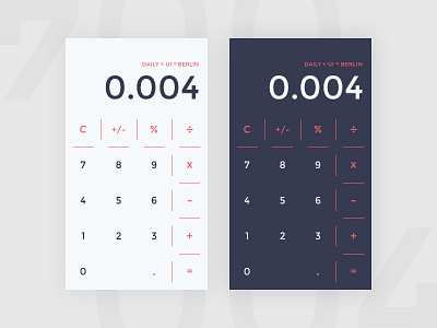 Daily UI #004 - Calculator berlin calculator daily100 dailyui day004 element interface minimal ui design widget