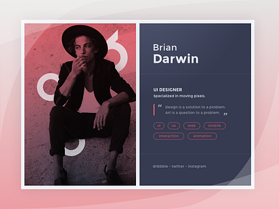 Daily UI #006 - User Profile daily100 dailyui day006 element interface ui design user profile