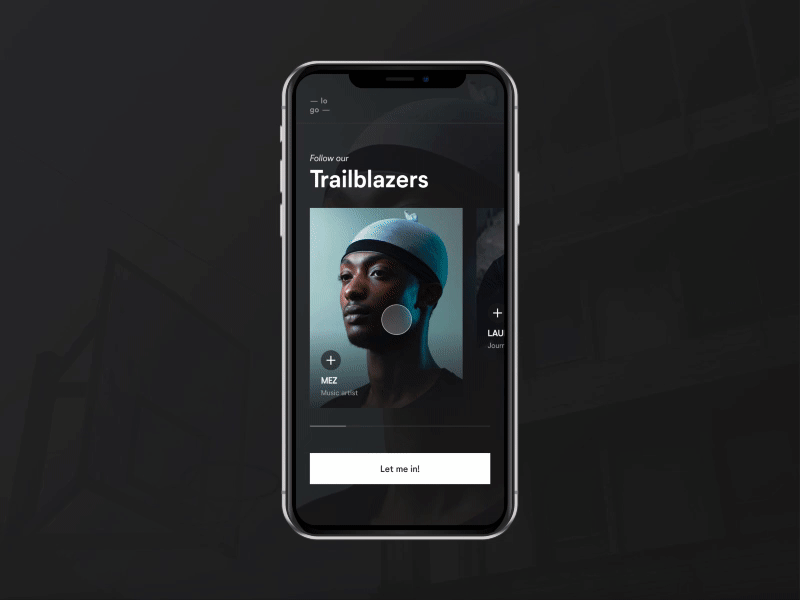 Onboarding Page 03 animation dark theme mobile onboarding sign up social social platform ui ui ux visual