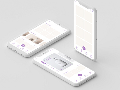 high fidelity wireframes - skin care mobile app