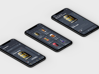 premium supplements  first draft screens for mobile app