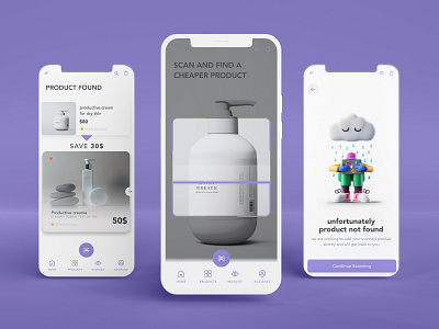 product scan feature app design home homescreens illustration productdesign productui productux scanfeature scanner skin ui ux