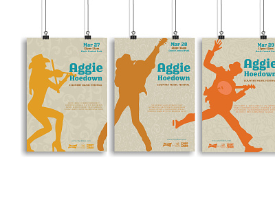 Aggie Hoedown Poster Series design graphic design poster design typography