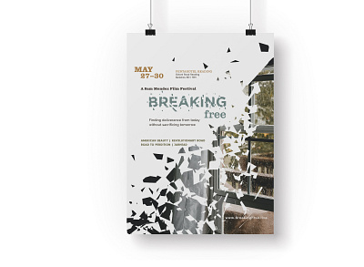 Breaking Free Film Festival Poster design graphic design illustration layout poster design typography