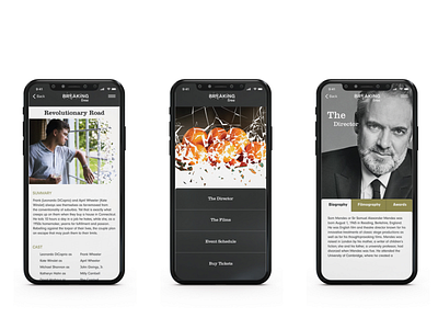 Breaking Free Film Festival - Mobile Website branding design graphic design mobile app uxui web design