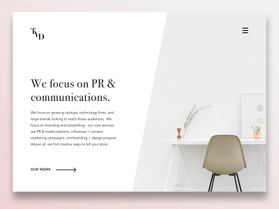 PR Agency Concept concept website design