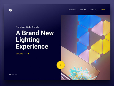 Concept for Light Panels concept design website website design