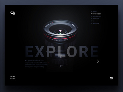 Photographer Website Concept concept ui website design