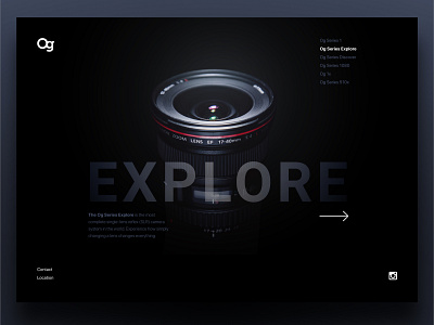 Photographer Website Concept