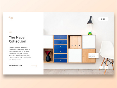 Furniture Store Concept concept ui website design