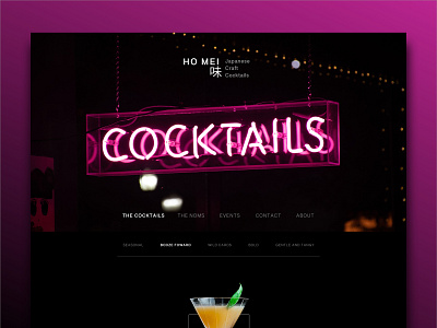 Restaurant Website Concept concept ui website design