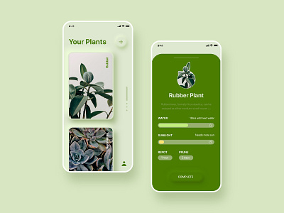 Plant App Concept soft ui ui uidesign uiux