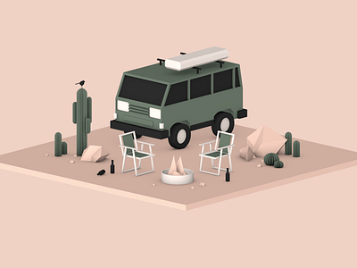 Desert Camp Scene