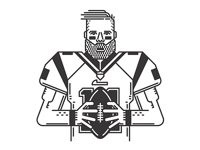 Julian Edelman espn football illustration michaelbrandonmyers portrait twoem