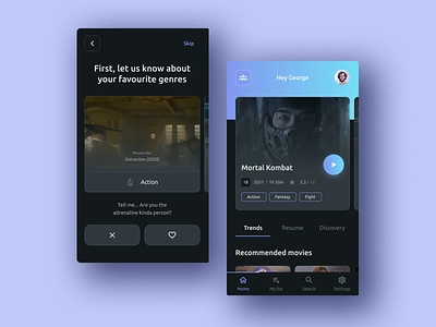 Video Streaming App Concept android blue daily design design art discovery disney gesture ios mobile motion netflix prime prototype purple purple logo streaming ui ux video
