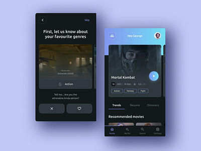 Video Streaming App Concept android blue daily design design art discovery disney gesture ios mobile motion netflix prime prototype purple purple logo streaming ui ux video