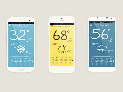 UI_WeatherApp app design mobile phone typography ui ux weather