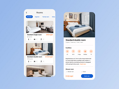 Hotel Booking App apartments booking booking app catalog design hotel hotel room mobile app travel uxui