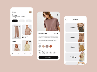 Online store mobile application app catalog clothes clothing store design illustration mobile mobile app shop uxui каталог магазин одежды мобильное приложение одежда онлайн магазин