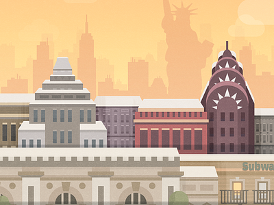 New York - illustration for a game android city game illustration ios mobile new skyline unity york