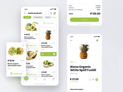 E-commerce app for the grocery shop design ecommerce app ios mobile ui