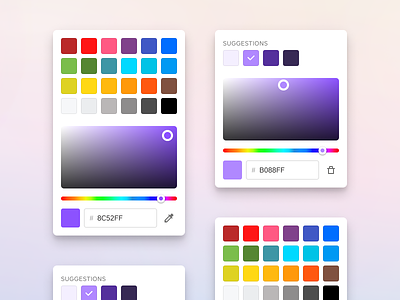 Square Online color picker color picker dashboard delete color dropdown ecom editor hex neutral popover purple rainbow shopping spectrum store website