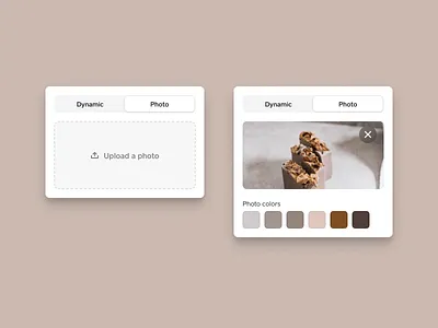 Colors from photo - Square Online website builder branding color picker dashboard drag and drop editor fall color image logo popover segmented control shopping store upload image