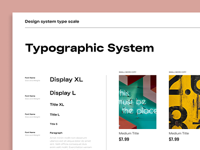 Design system | Type scale branding design system display font graphic design heading illustration system title typography yellow