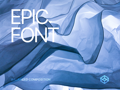 Epic Font 3d balanced blue branding composition epic font graphic design illustration inter font logo mountains rocks typography ui unsplash waves