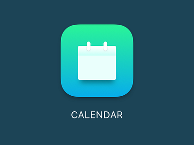 App Icon app app icon apple blue calendar gradient green icon ios ios 11