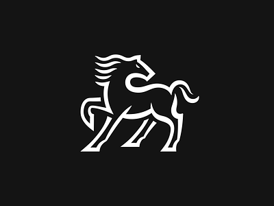 Horse black design horse illustration logo symbol vector
