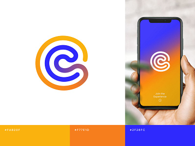 Letter C Logo - concept app branding c gradient graphic design letter logo minimal modern symbol typography vector