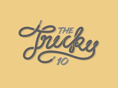The Tricky 10 design lettering logo