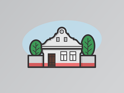 Village type house design illustration