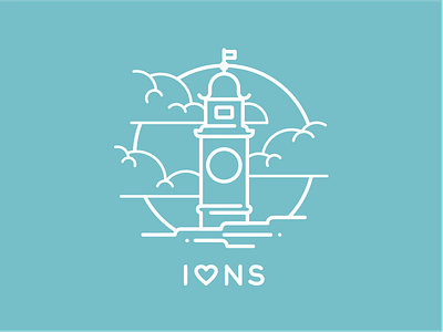I Love NS design icon logo