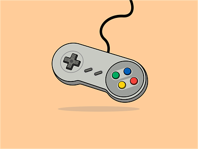 Super Nintendo Controller controller design illustration nintendo super