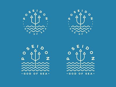 Poseidon design logo poseidon