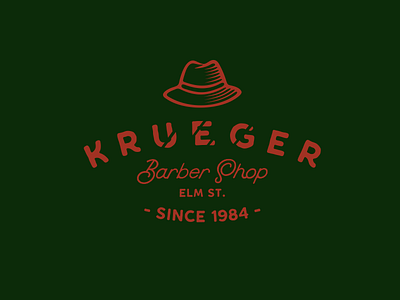 Krueger BarberShop design elm freddy krueger logo street