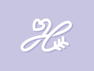 H design h lettering logo