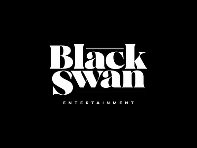 Black Swan Entertainment black blackwhite design entertainment logo swan