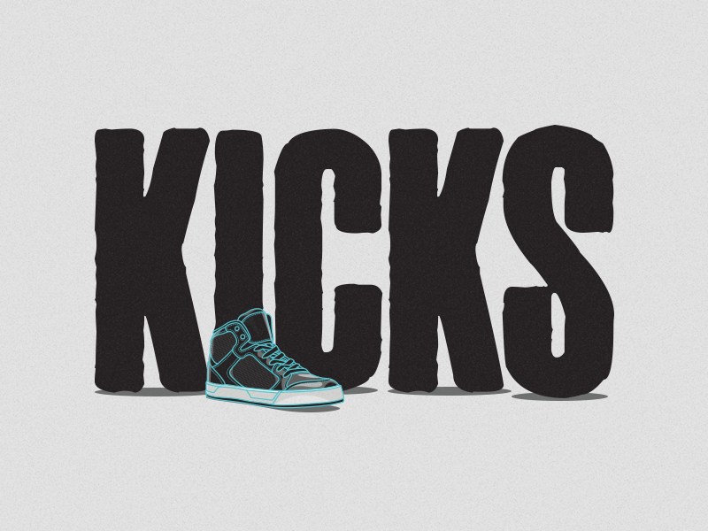 KICKS sneakres kicks illustration design