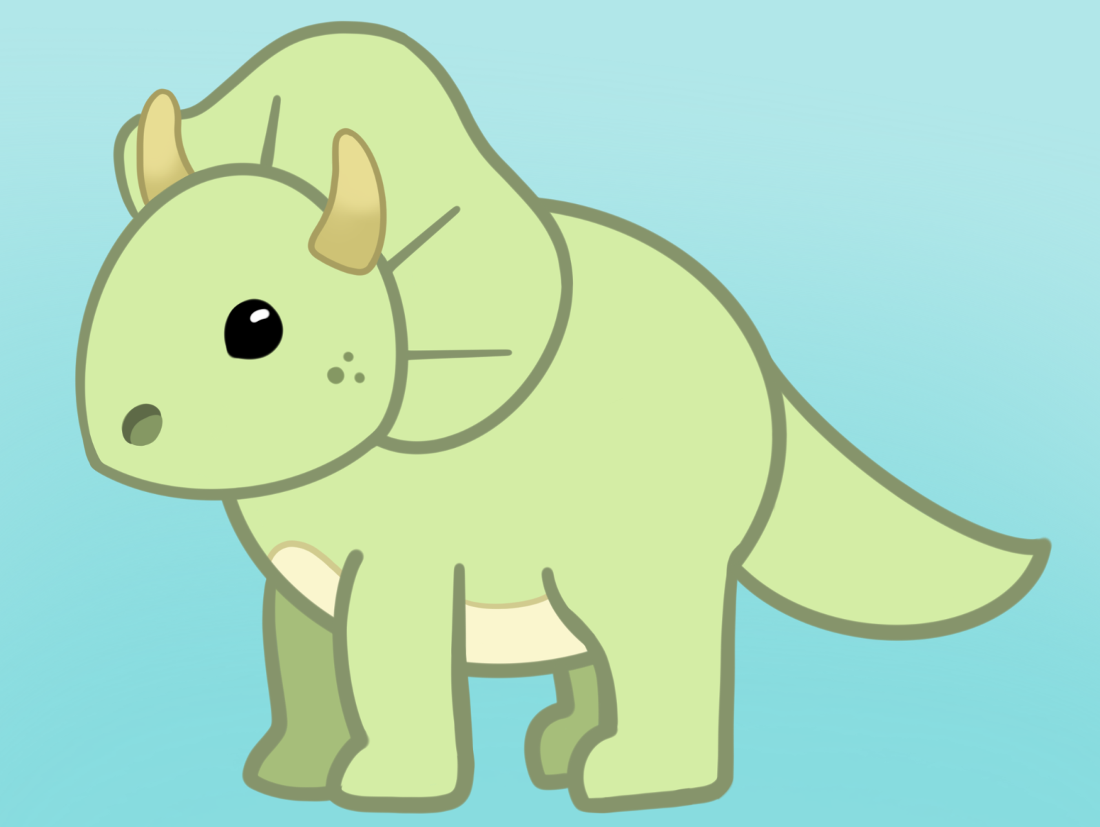 Cute Pastel Dino by Spooky Bean on Dribbble